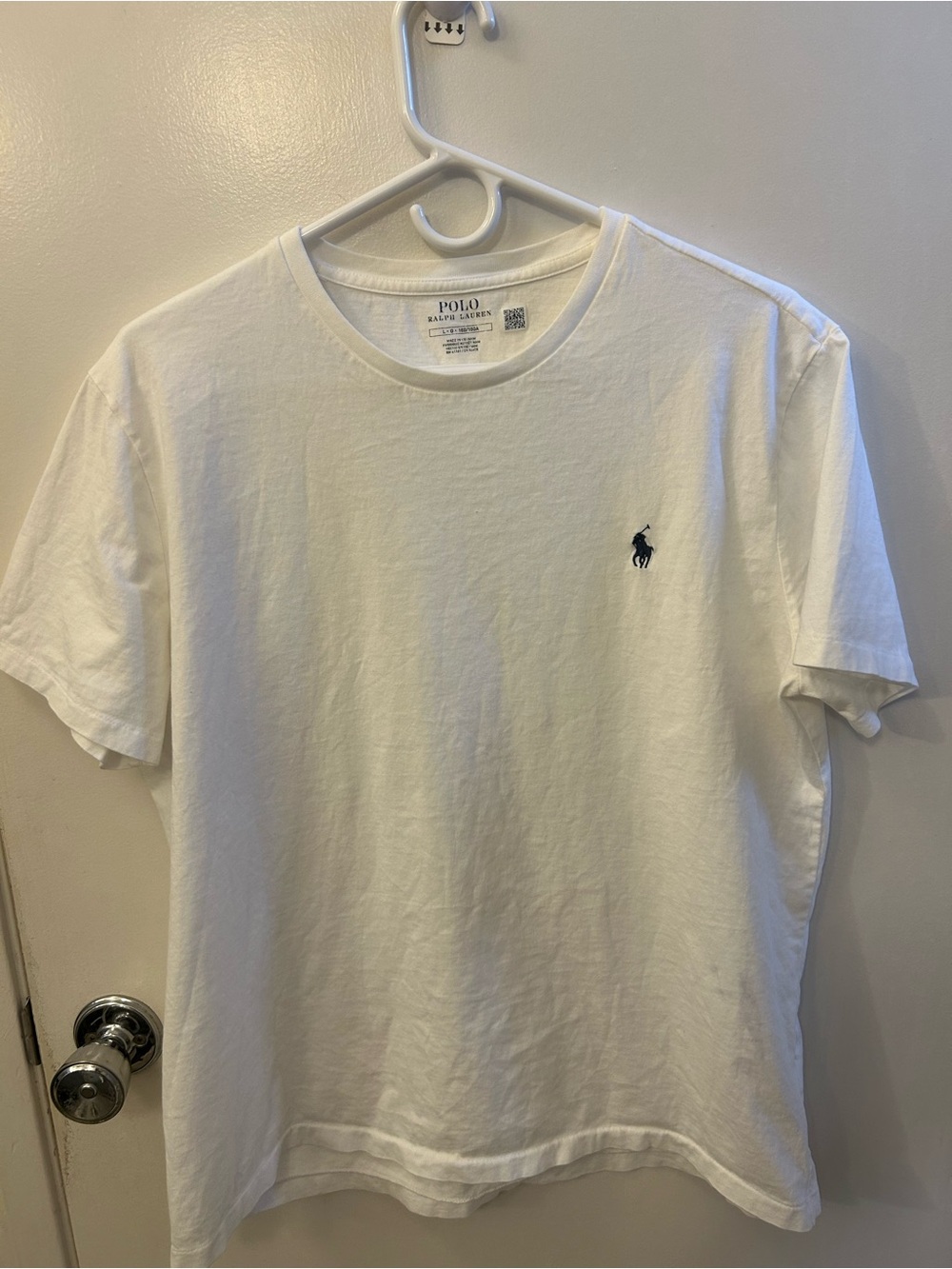Polo by Ralph Lauren White Short Sleeve Crew Tee with Navy Pony